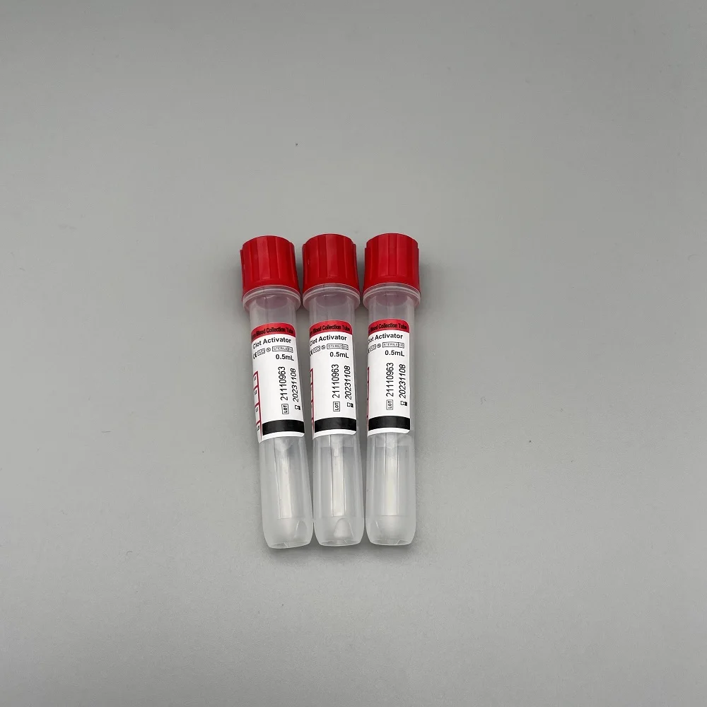 Disposable 0.5Ml Plastic Red Screw Hat Low Adsorption Non Vacuum Micro Blood Collection Tube For Mindray 7500C 7500Cs