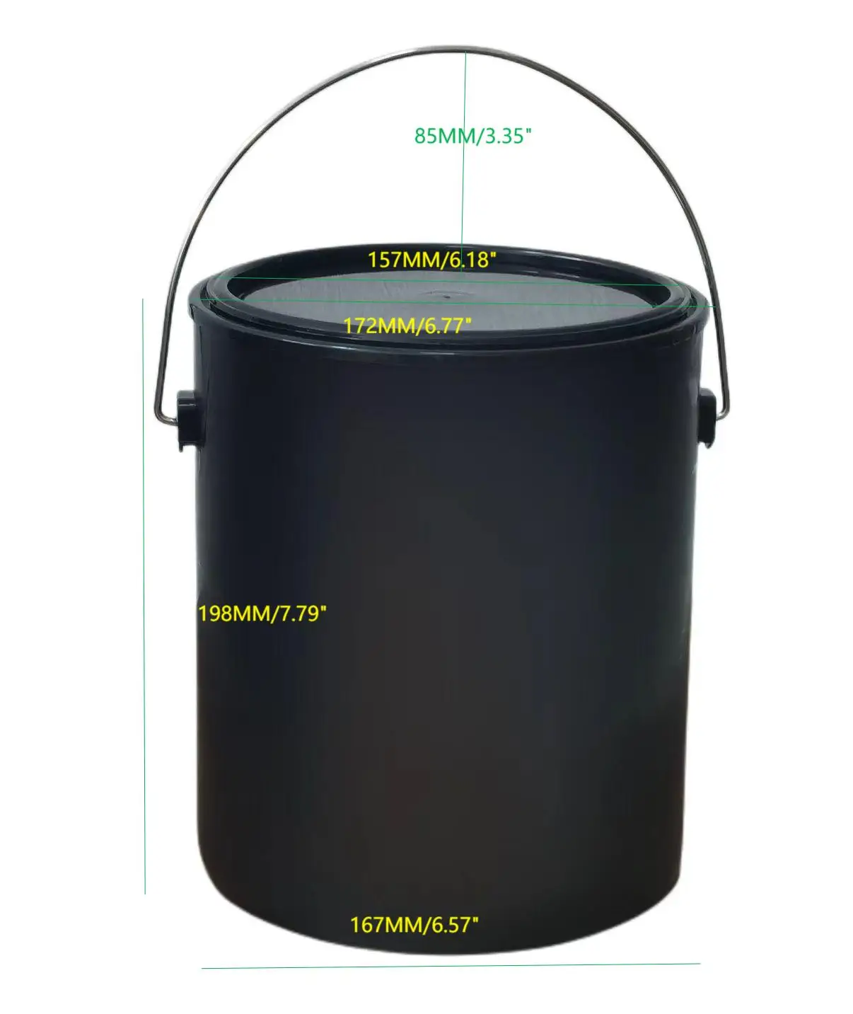 Rust Proof Plastic Paint Container with Lid,1Gal