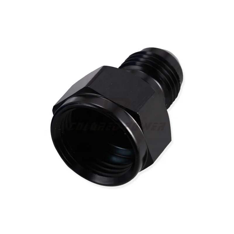 High Quality Aluminum Anodized Female to Male Flare Fuel Oil Hose Line Pipe Adapter Fitting AN Reducer