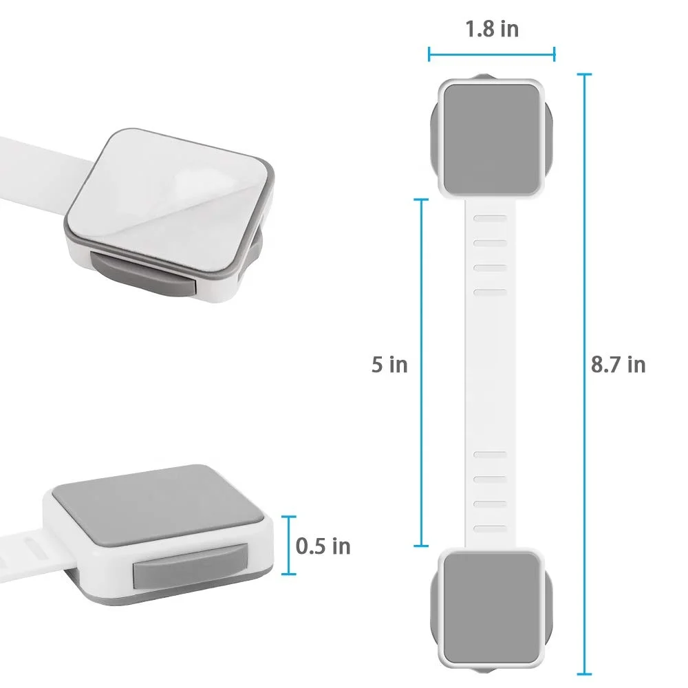 Amazon бестселлер: блокираторы дверей шкафов, ящиков, духовок, унитазов, холодильников, регулируемый ремень, 3 м, клейкие защелки