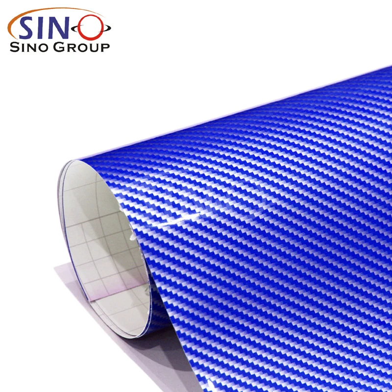 1.52x28M/5X91FT Air Bubble Channel 2D 3D 4D 5D 6D 7D Gold-Black High Glossy  Big Texture Carbon Fiber vinyl Foil For EOS