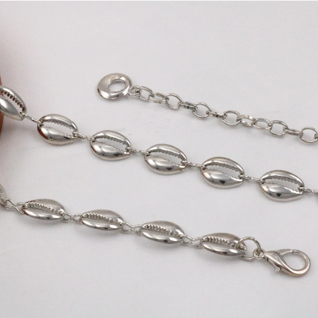 Simple Custom Metal Gold Silver Shell Custom Stainless Steel Vintage Jeans Waist Chain Belts Women Chaine Tour De Taille
