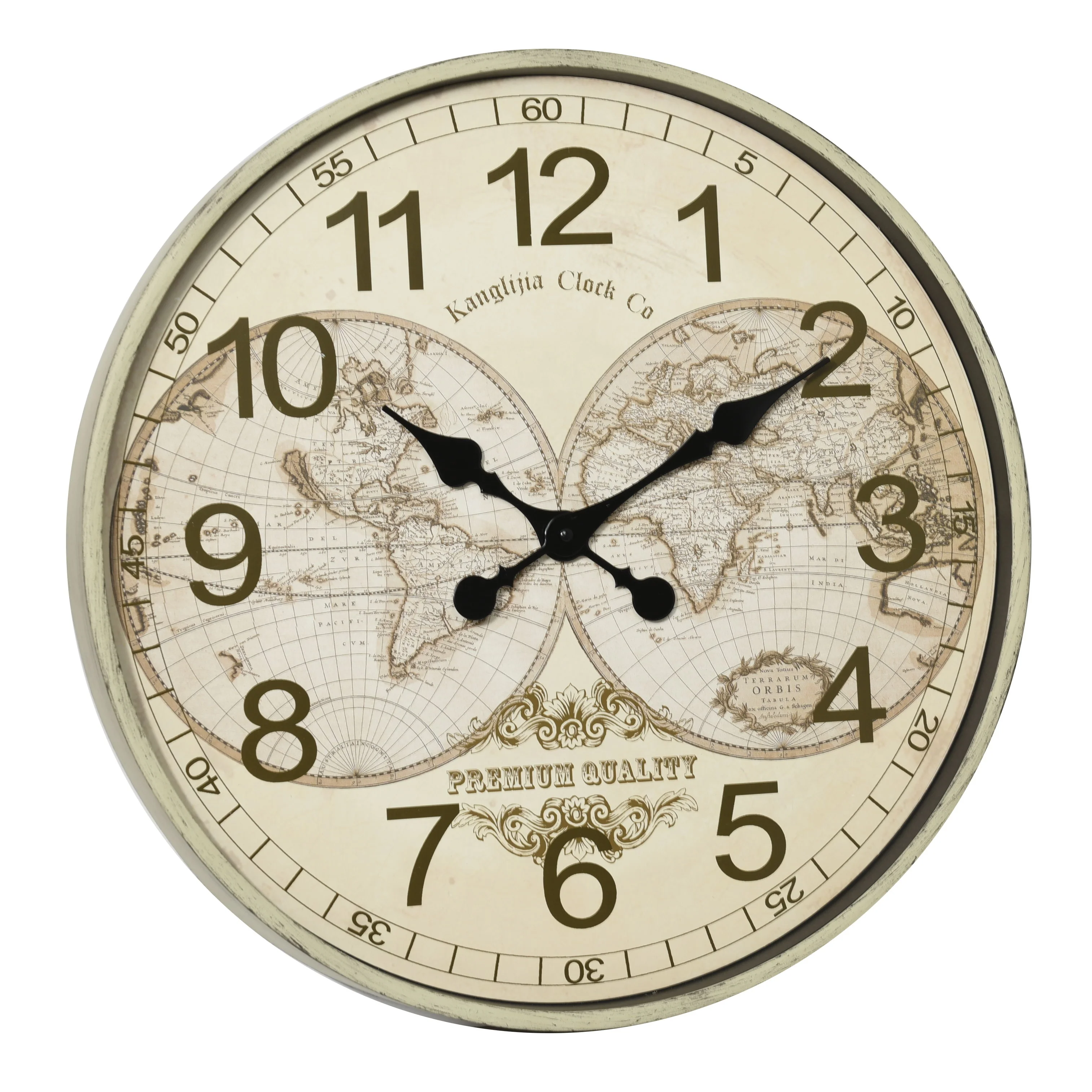 New Items  and New Nesign Paper Face Retro Plastic Wall Clock