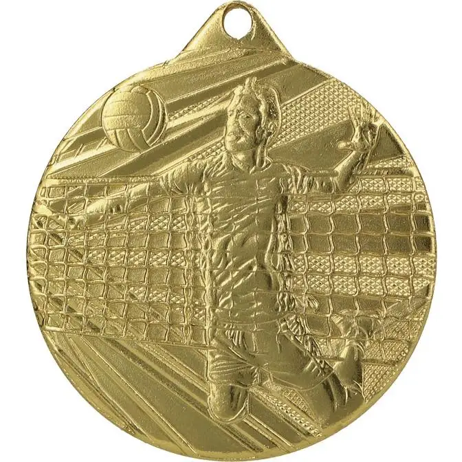 Wholesale OEM 50mm Metal Volleyball High Relief Award Medal