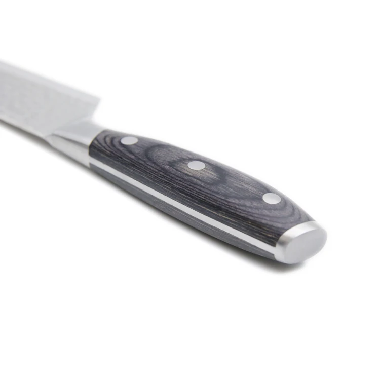 Professional Hammer Pattern Chef Knives Stainless Steel Kitchen Knife Set with Pakka Wood Handle