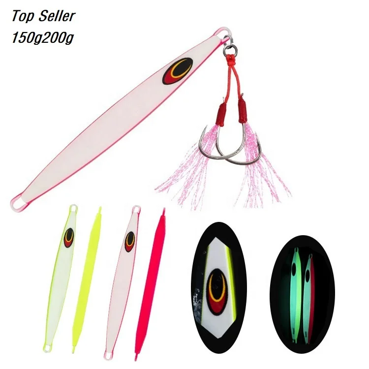 Японская Высококачественная медленная встряхивающаяся железная пластинчатая приманка 150 г 200 г светящаяся глубоководная свинцовая приманка УФ-металлическая приманка