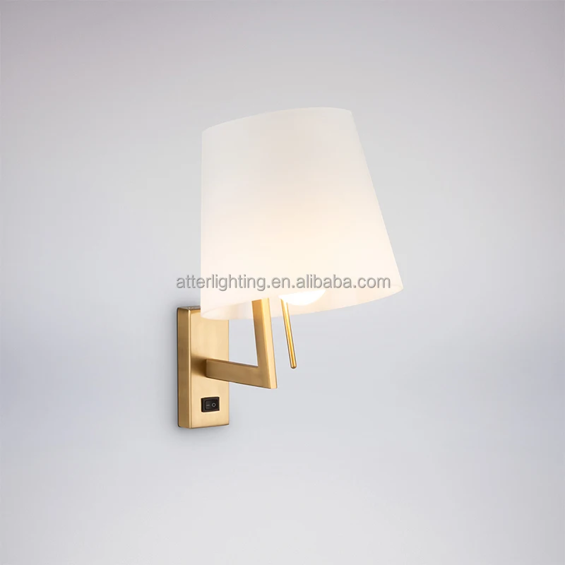 Simple Personality Aisle Bedroom Head Acrylic Lamp Shade Wall Lamp With On/Off Rocker Switch