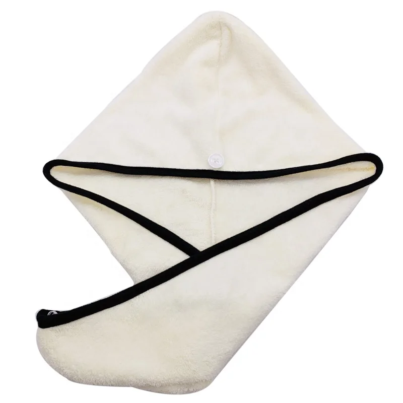 High Quality Thick Microfiber Coral Fleece Hair Turban Suitable for Drying Long Hair