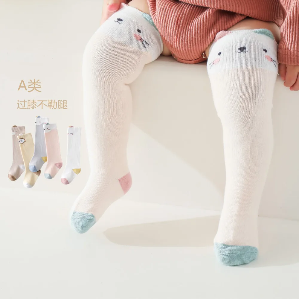 BSM449 New Year Goods 2025 Most Popular Autumn Winter Newborn Baby Long Socks Korean Trends Cute Cartoon Knee Over Baby Sock
