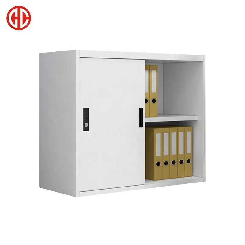 Metal steel with 2 Sliding  Doors Office Cabinet Document Filing Storage Cupboard Commercial Furniture File Cabinet