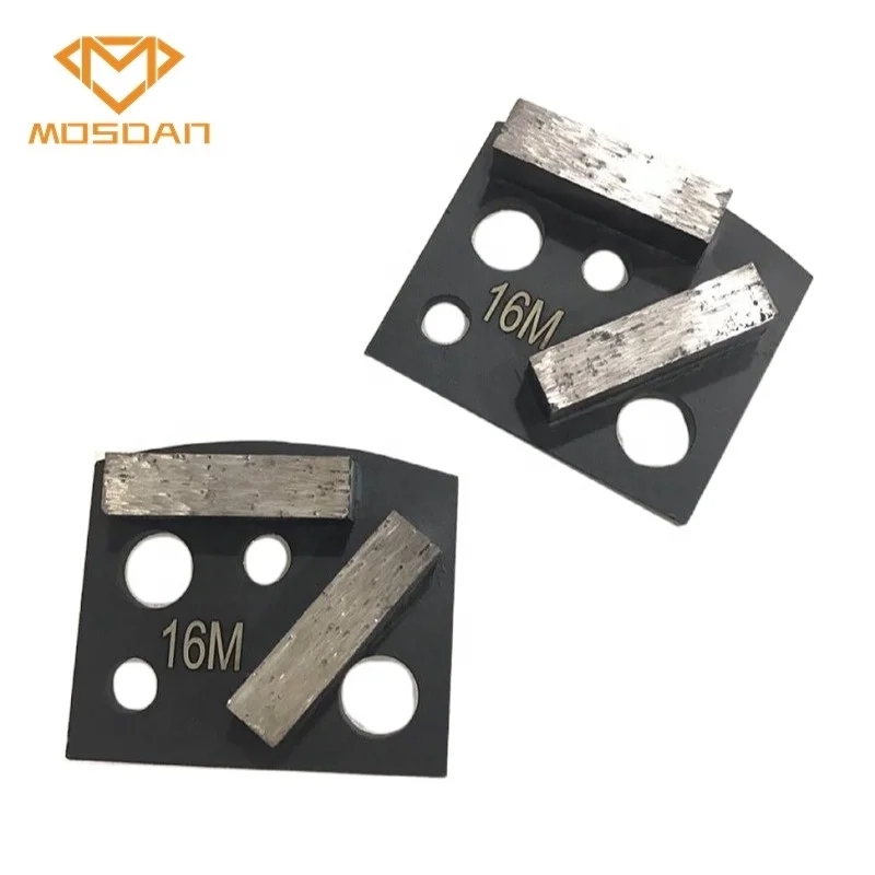 Polar Magnetic Concrete Double Bars Diamond Grinding Plates for Ronlon Innovetech