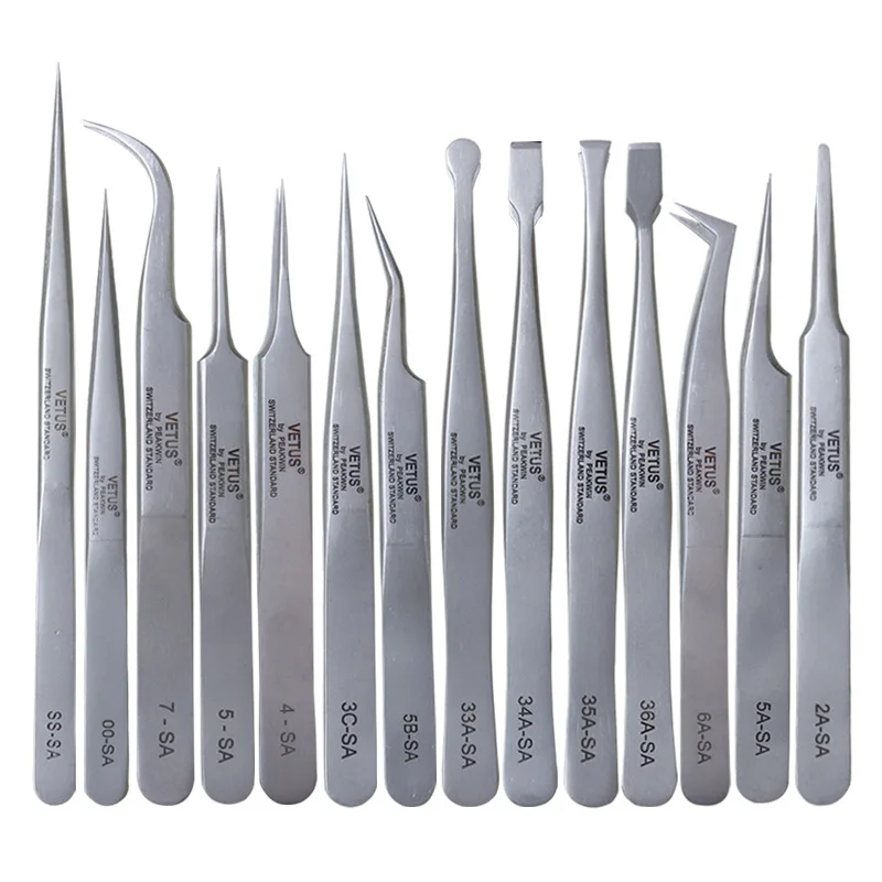 VETUS-SA Tweezers Original Genuine Swiss Quality For Professional Eyelash Extension