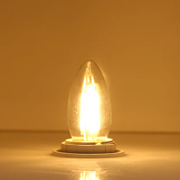 Manufacturers wholesale C35 5W Home decoration LED candelabra bulb high quality E14 E27 led filament candle flame bulb