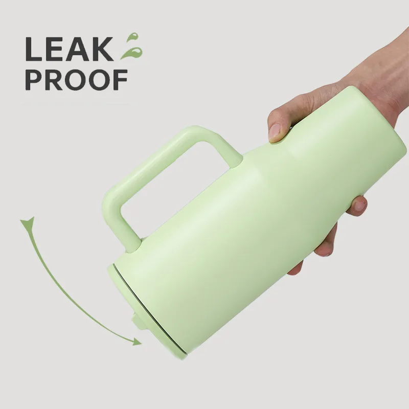 Wholesale Custom Logo Stainless Steel Leak Proof Tumbler Vacuum Insulated Coffee Mug 40oz Flip Straw Tumbler with Handle