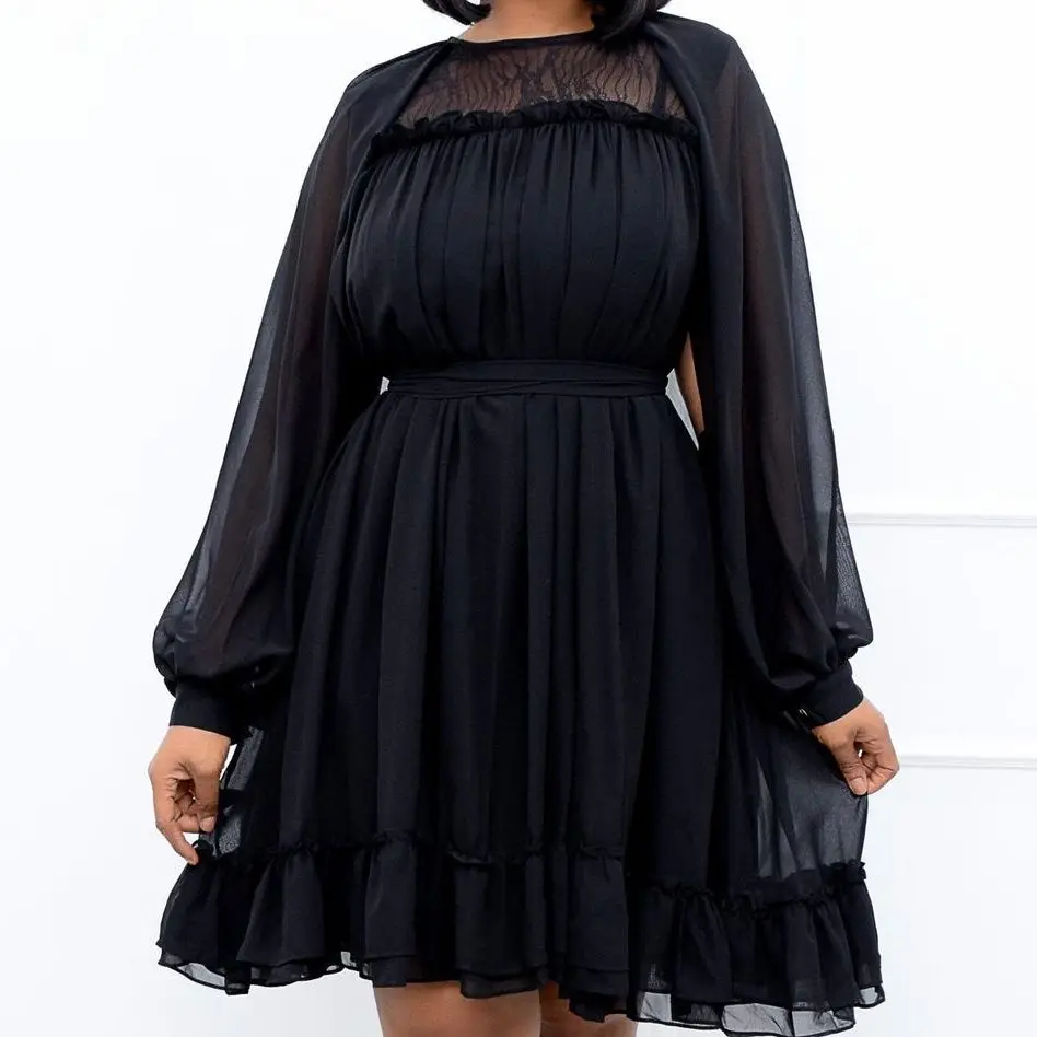 Bayan Elbise Classy Vietnam Pretty Pastel Dresses For Women 2022 Vestidos Elegantes De Mujer Peplum Dress Plus Size