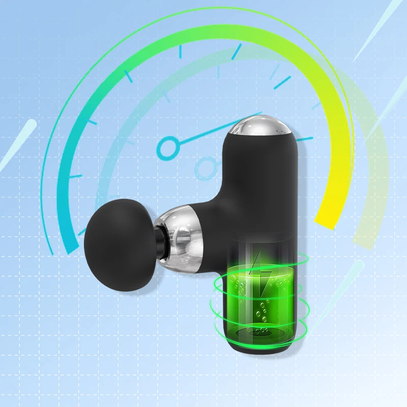 Hezheng High-Quality Deep tissue Massager: 4-Head, Handheld, Portable, for Fascia, Cordless Mini Massage Gun with hot compress