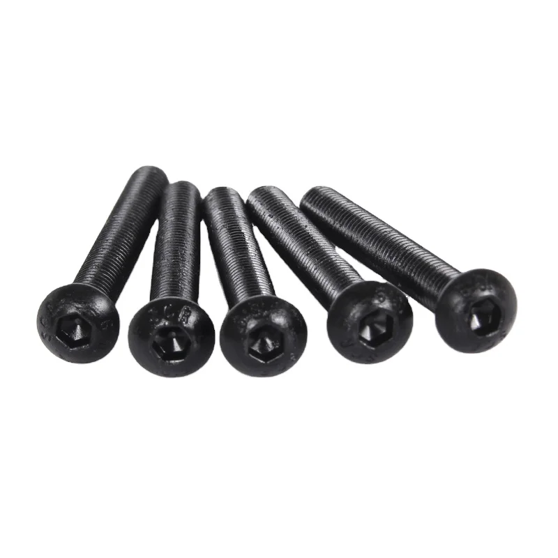 DIN91212.9 Grade Steel Hexagon Socket Head Bolt M10 Size with M3 M4 Threads ISO GB Standards Carbon Material for Head Screw