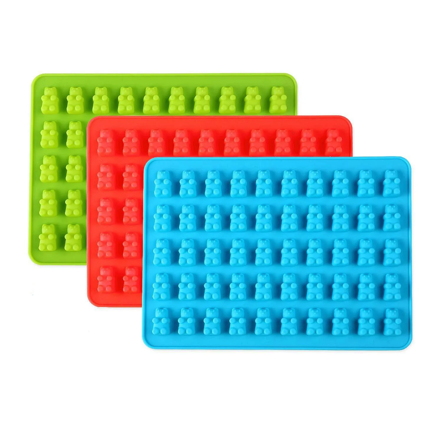 Mini bear Shape 50 Cavity Silicone Mold for pet Chocolate Jello Gummy Candy Custom cartoon bear silicone baking mold