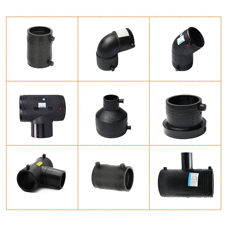Оптом PE100 SDR11 PN16 25 -630 мм 630 560 500 450 315 HDPE фитинги Электрофузионные 90 градусов правый угол локтя