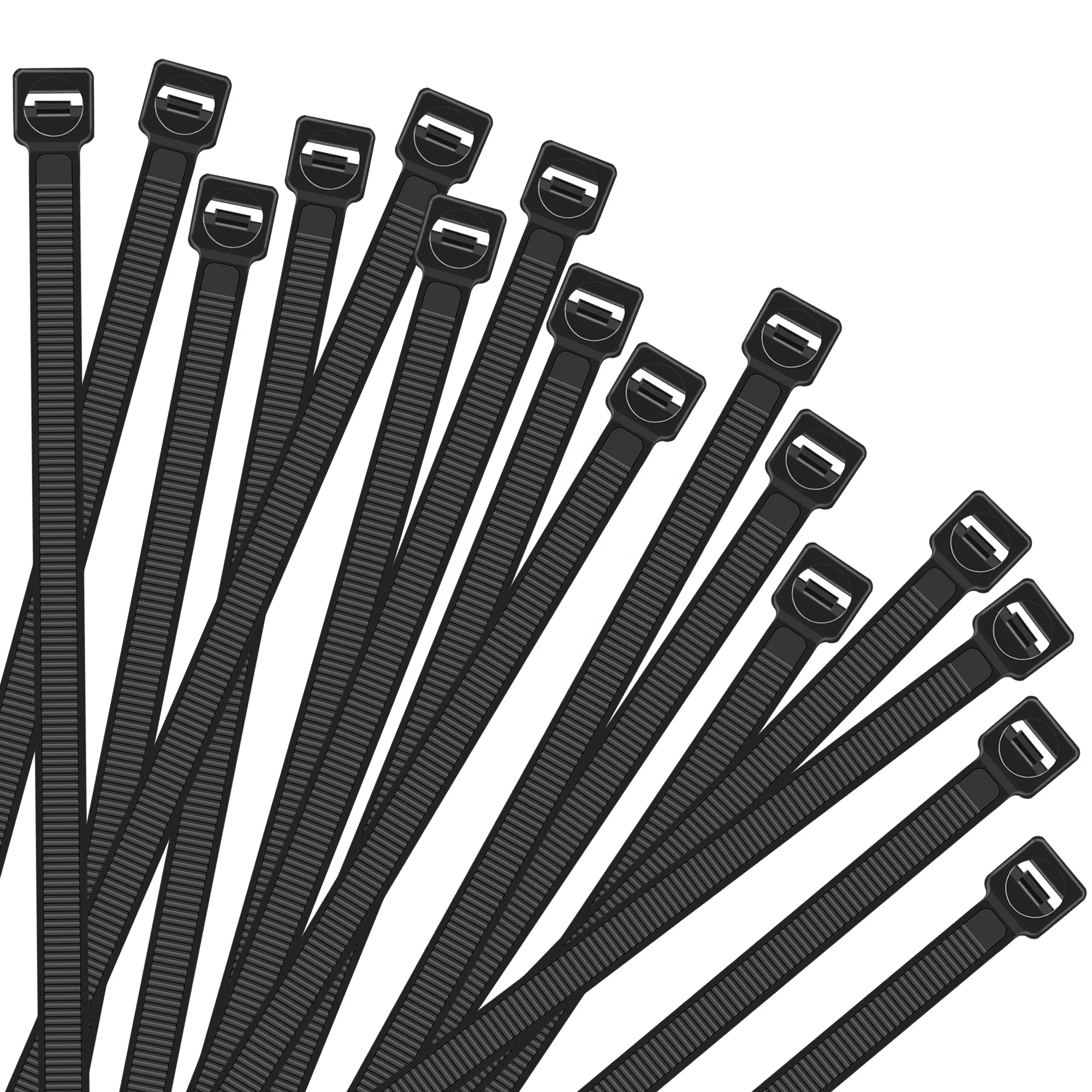 100 Pcs Pack Strong self-locking nylon cable tie heavy duty plastic zip ties wraps never break 40 LB 10 Inch