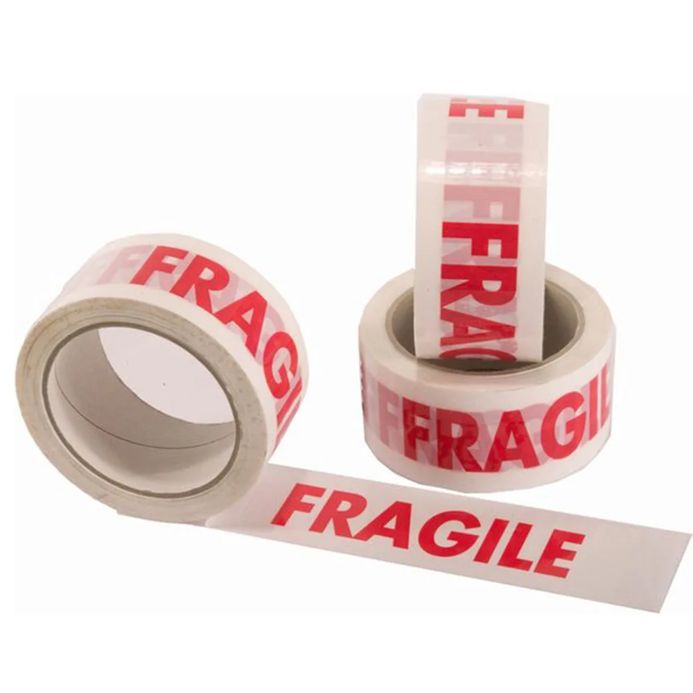 factory stock offer high quality reasonable price packing bopp fragil  red tape for box sealing