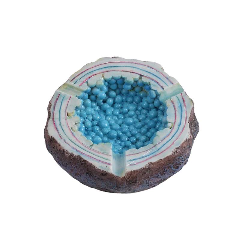 New Design 5 inches Blue Swimming Pool Resin Ashtray Smoking Accessory Cigar ashtray with White Box