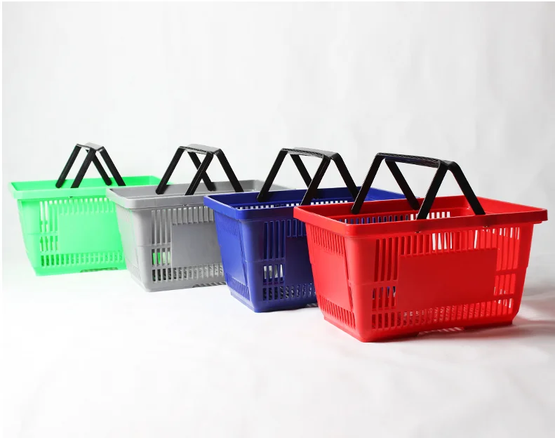 The color is complete Hand basket Plastic store basket Supermarket Shopping Basket