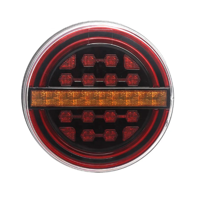 IP67 Водонепроницаемый 24V грузовик с прицепом круглые светодиодные гамбургер габаритными задними фонарями заднего фонаря для грузовых автомобилей ВАН КАРАВАН Campe