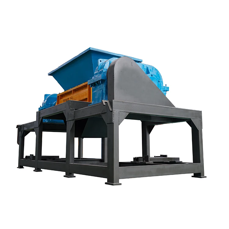waste copper scrap stainless plastic metal car crusher machine double shaft steel shredder