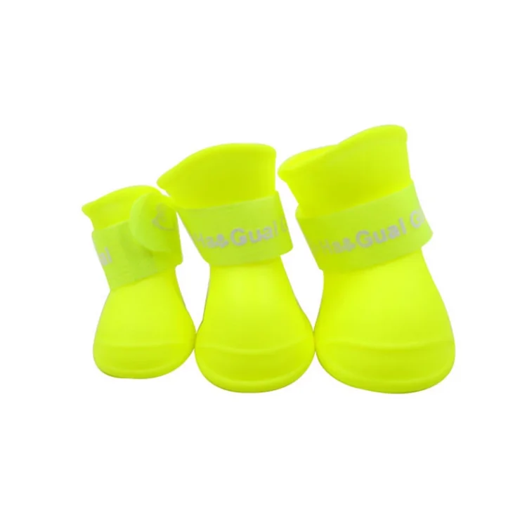 New arrival waterproof pet shoes outdoor soft silicone rain dog shoes