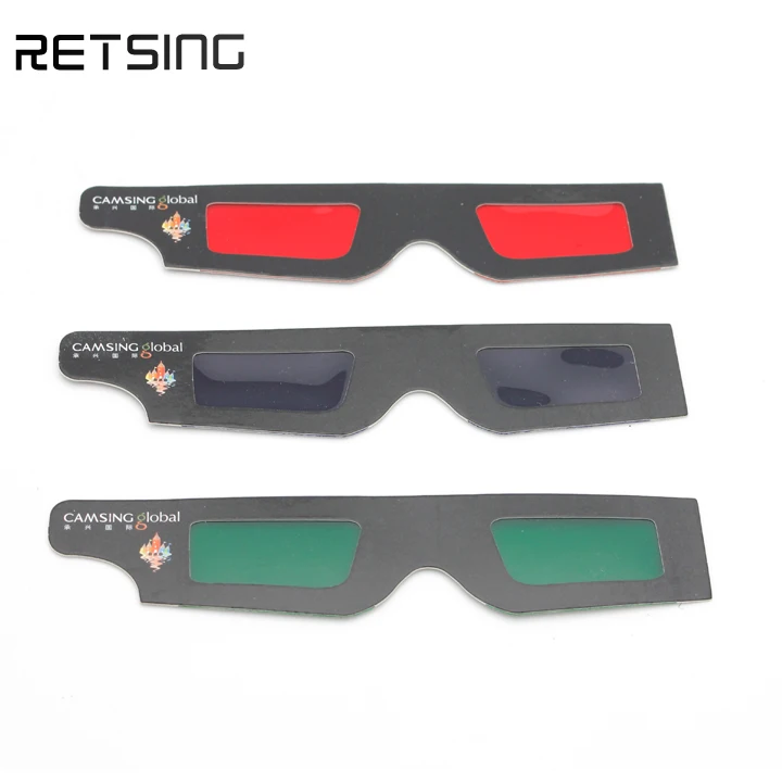 Декодер 3D очки красные линзы печать логотипа пленка очки для видео