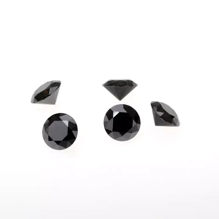 SICGEM 9.0 MM Best Colorful Moissanite Brand Vvs Clarity 3 carat Round Cut Shape Large Black Moissanite Diamond