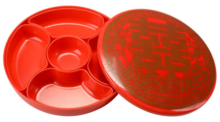 Fruit snacks wedding candy plate with lid melamine plates Plastic tray