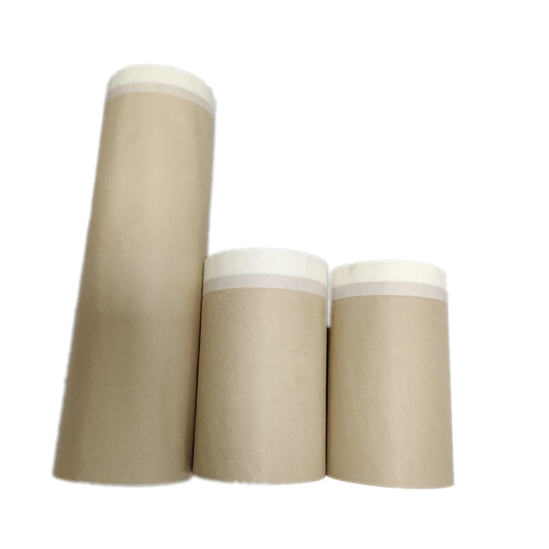 Wholesale Custom0.35m 0.55m 1.1m Pre-Taped Masking Paper and Brown Masking  Kraft Tape Paper masking paper Roll Manufacturer