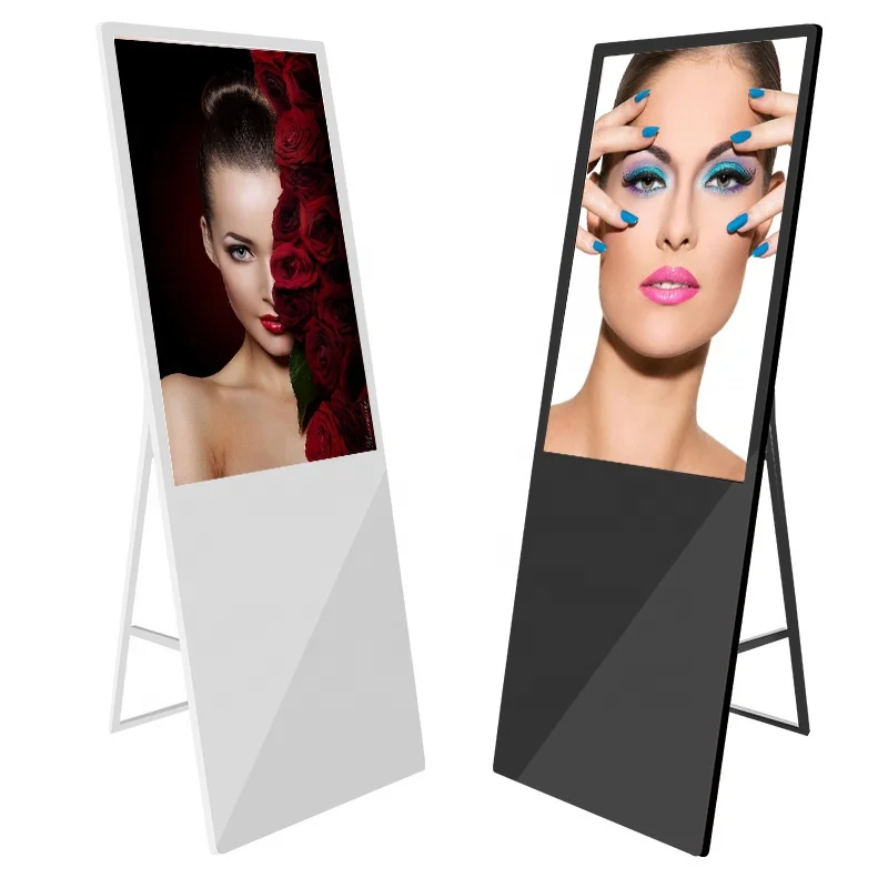 32 inches Portable Digital Signage Lcd Advertising Display Full Screen A type touch screen digital poster