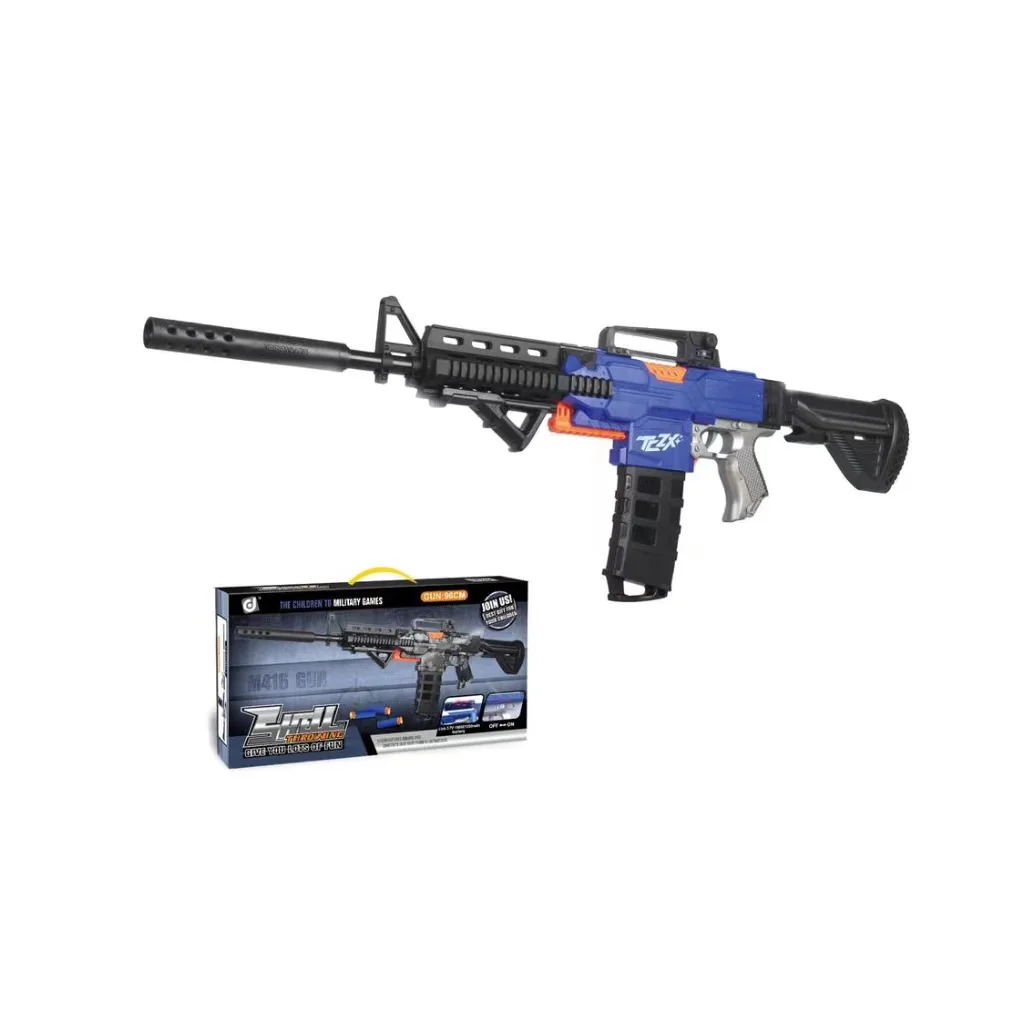 Новый продукт для детей на открытом воздухе M416 Электрический взрыв мягкой пулей пистолет глушитель игрушка