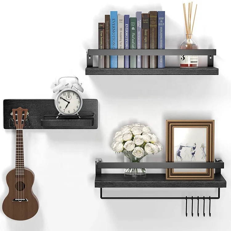 Home Decorative Bedroom Bathroom Mounted Rack Wall Floating Shelves