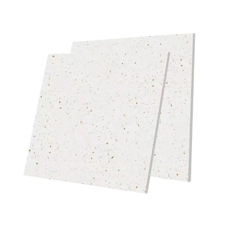 Antique Matte Brick Terrazzo Tile 600x600mm for Restaurant Living Room Balcony Bakery Floor Ceramic Calcium Silicate Wall