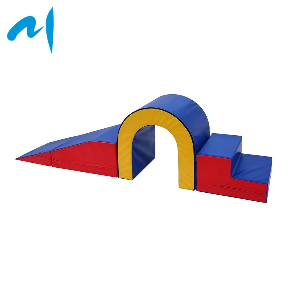 Large Soft Play Slide and Steps Kids Indoor Climbing Play Gym Equipment