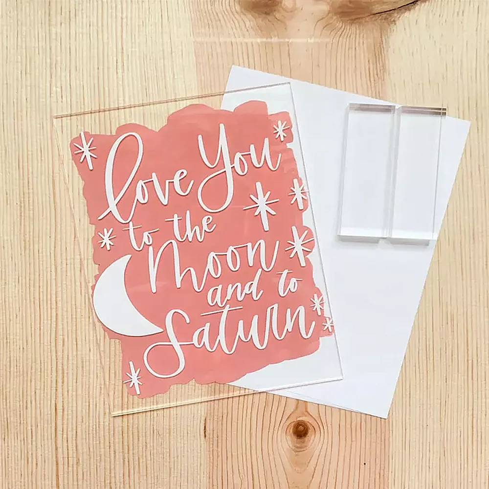 Transparent Acrylic Display Panel UV Printing Holiday Greetings Decorative Gift Cards