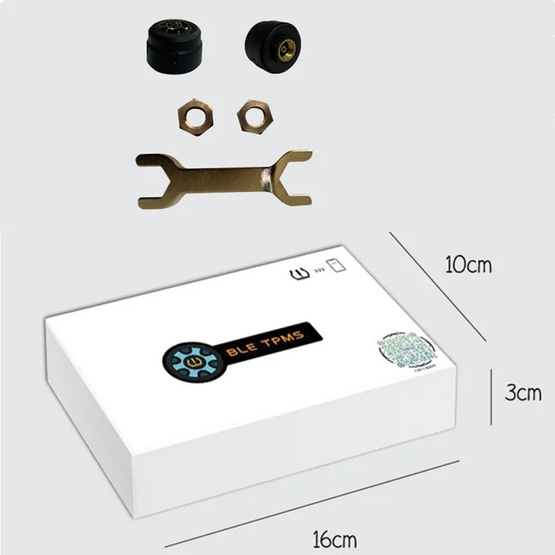 2.4GHz  Kingauto tpms 4 External sensor smart alarm easy to stall Tire Pressure Alarm System  BlE 5.0