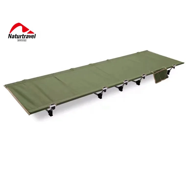 Naturtravel Ultralight portable folding bed outdoor adjustable height camping bed folding chair bed