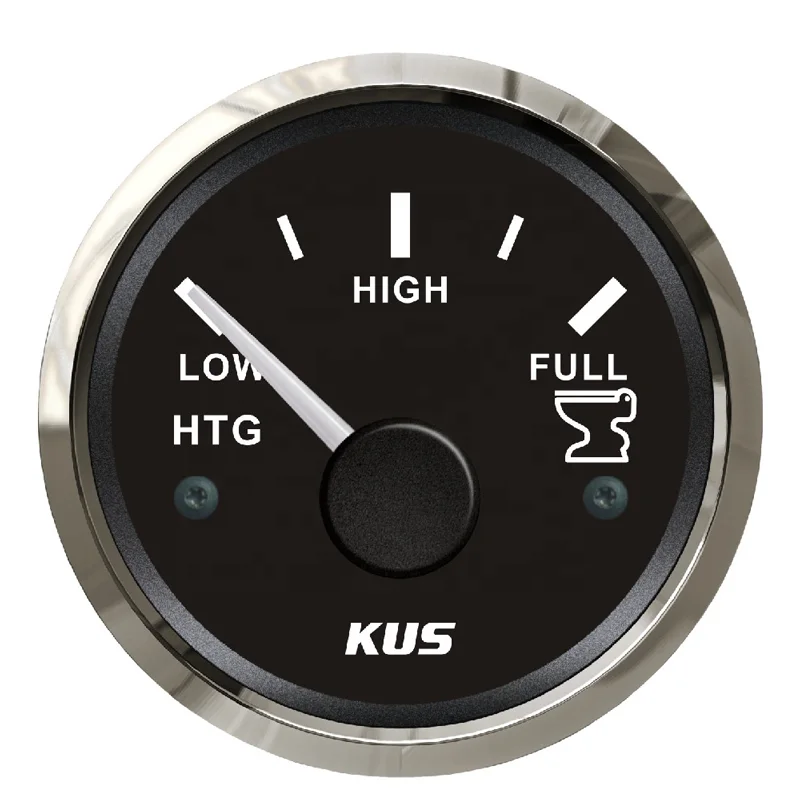 Water Meter Holding Tank Gauge Series 52mm 316 Gauge Black Caravan RV Stainless Steel Holding Tank Level Indicator CN;GUA 9-32V