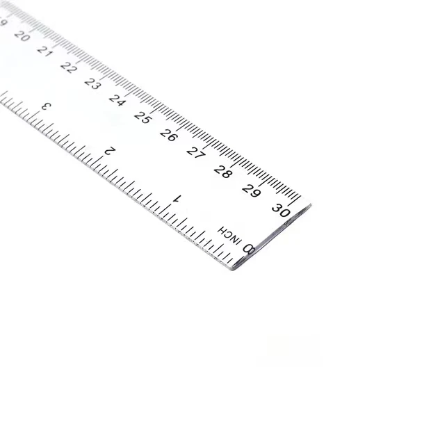 Transparent Straight Ruler 20cm 30cm Plastic Rulers for School Student