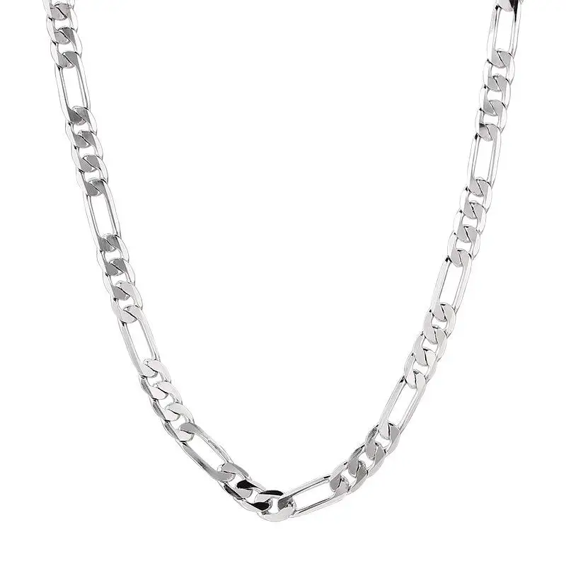 Real pure 925 sterling silver custom neck link chain new design fashion jewelry necklaces for men