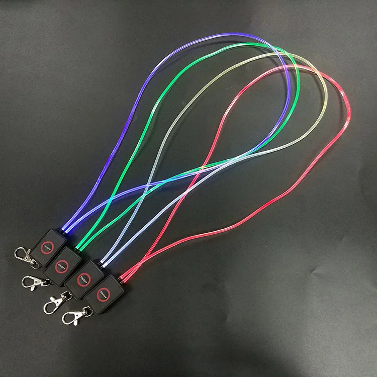 Hot Promotional Gifts LED Flag Flashing Lanyards Custom Light up Lanyard with Safety