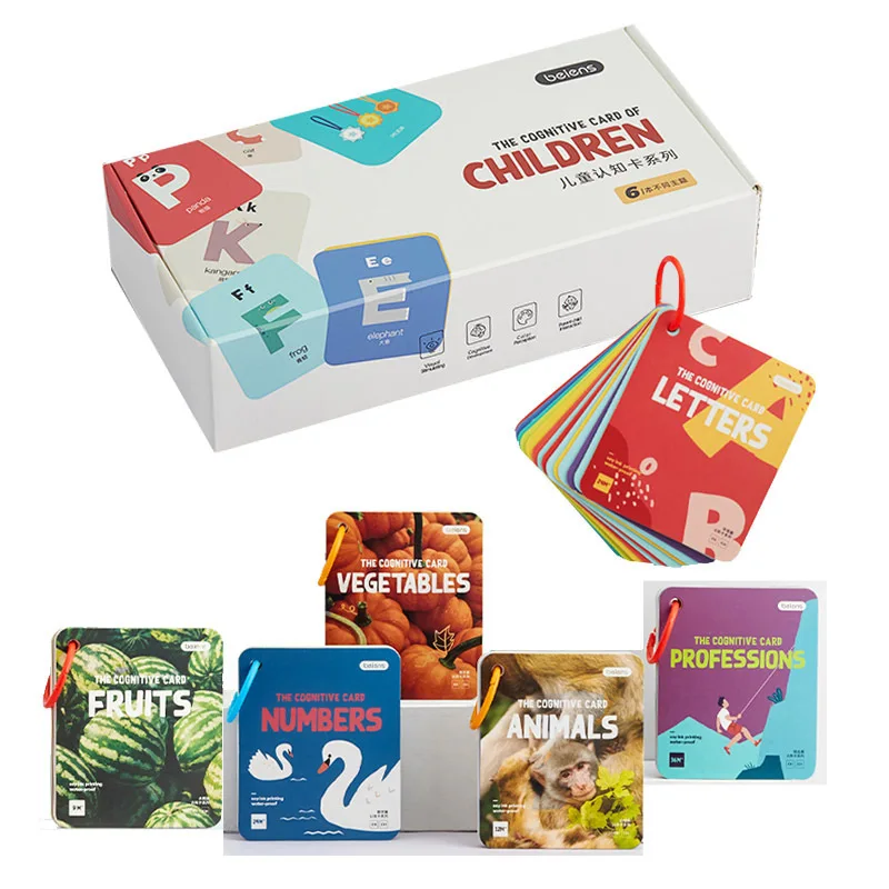 English Words Custom Printing Game Card Playing Card Flash Educational Card For Children Learning