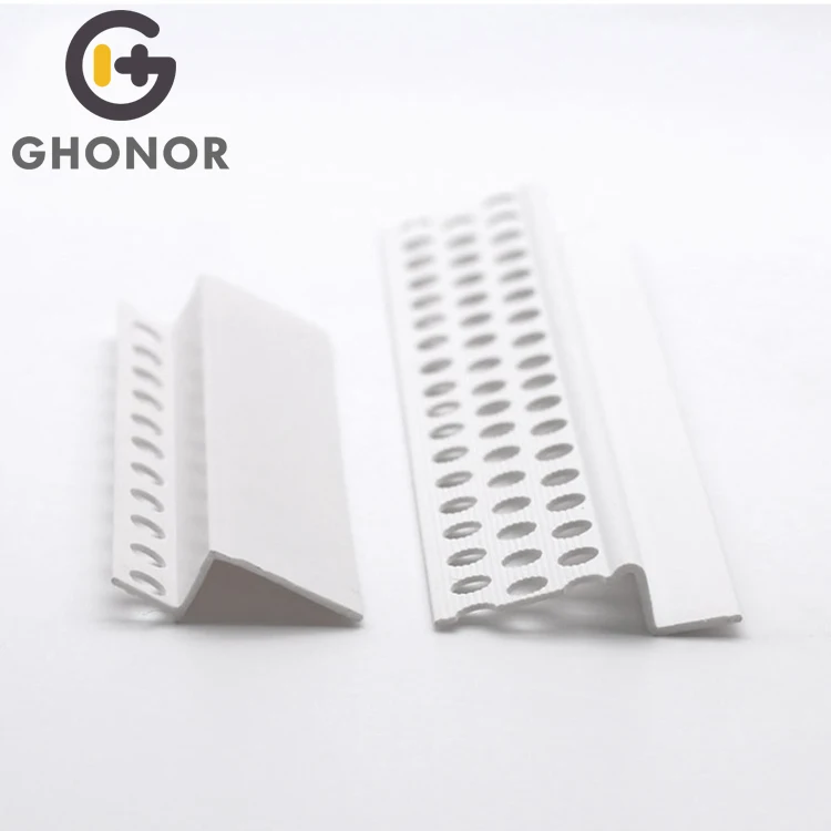 Wall Reveals Extrusion Decor Accessories PVC Extrusion Reglet Plastic Drywall Trim Reveal Bead