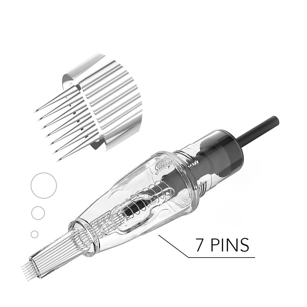 OstarBeauty Customized Derma Pen Screw Needles and Nano Cartridge 1 3 7 9 12 24 36 42 Nano 3D 5D Pins Stainless Steel Tips