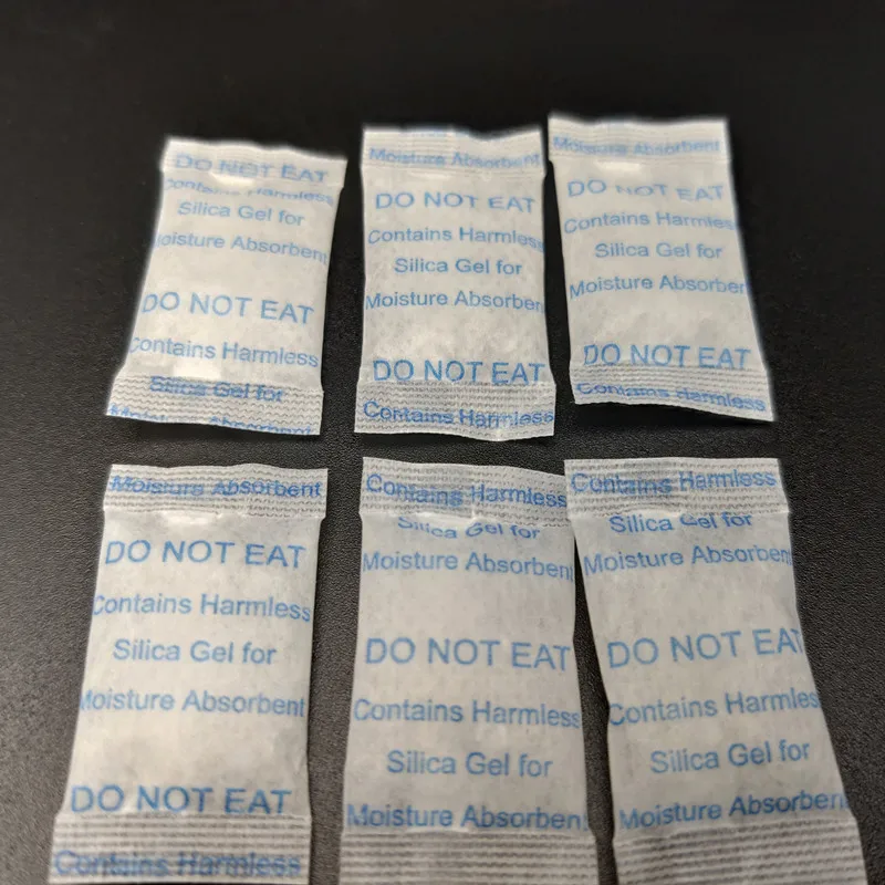 high quality 1g 5g 10g 1000g super dry white blue customized  silica gel pharmaceutical use food standard desiccant